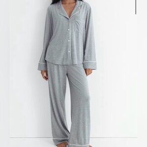 Gray Button-Up Pajama set